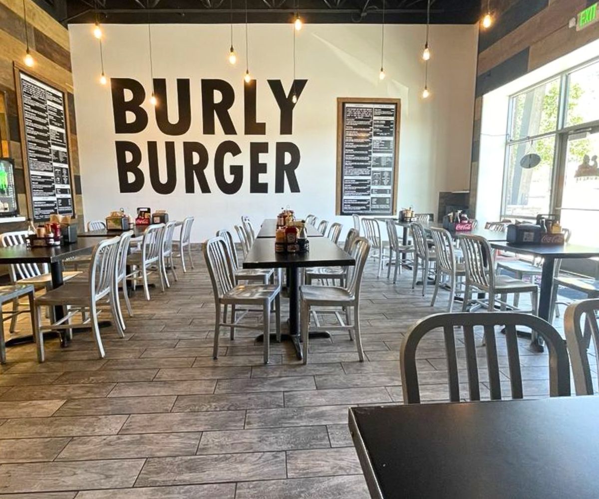 interior of Burly Burger in South Weber, Utah