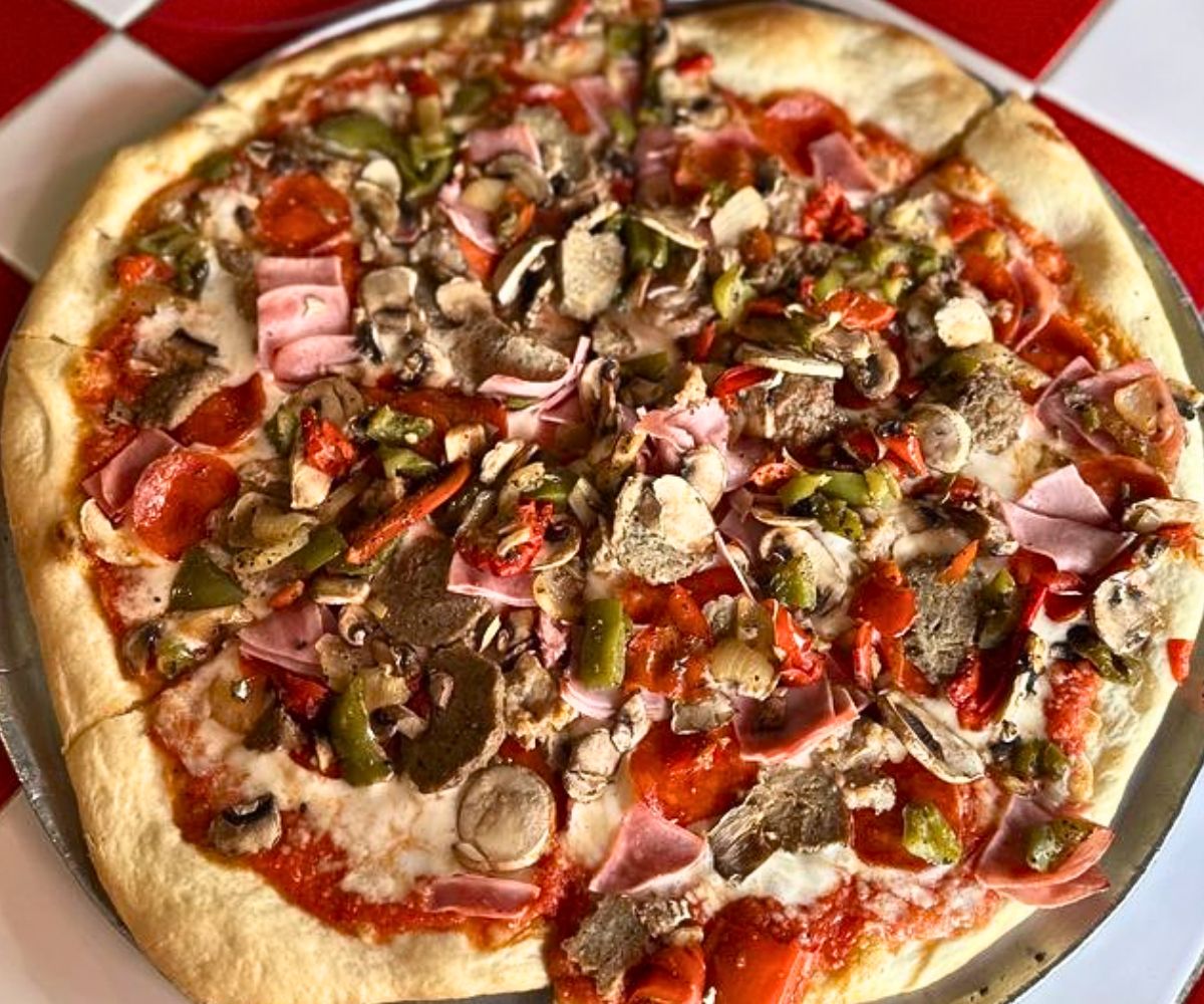 Godfather Pizza at Rosa's Pizzeria in Prescott, Arizona