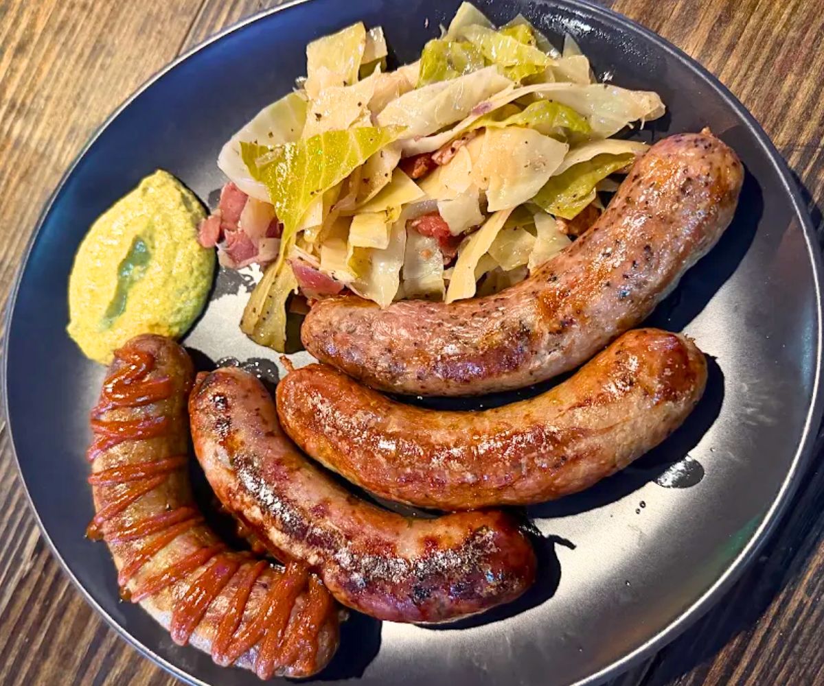 Grilled Bratwurst at Wunderbar in Covington, Kentucky