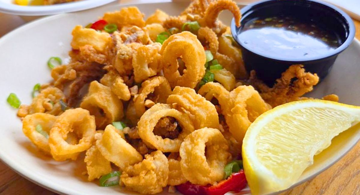 Kung Pao Calamari at Anthony's Seafood in Middletown, RI