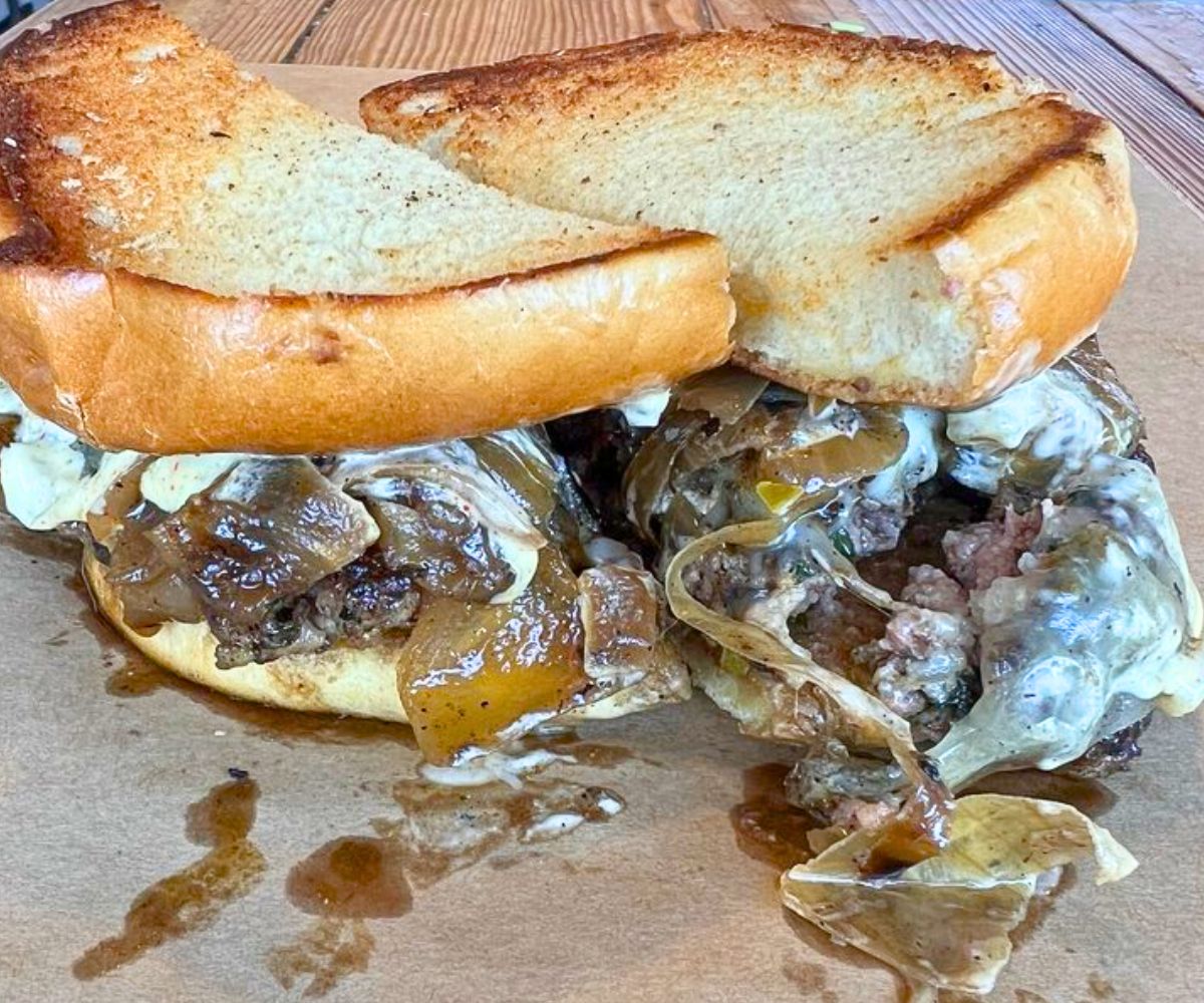 Project Pat-Ty Melt Burger at Neon Pig in Tupelo, Mississippi