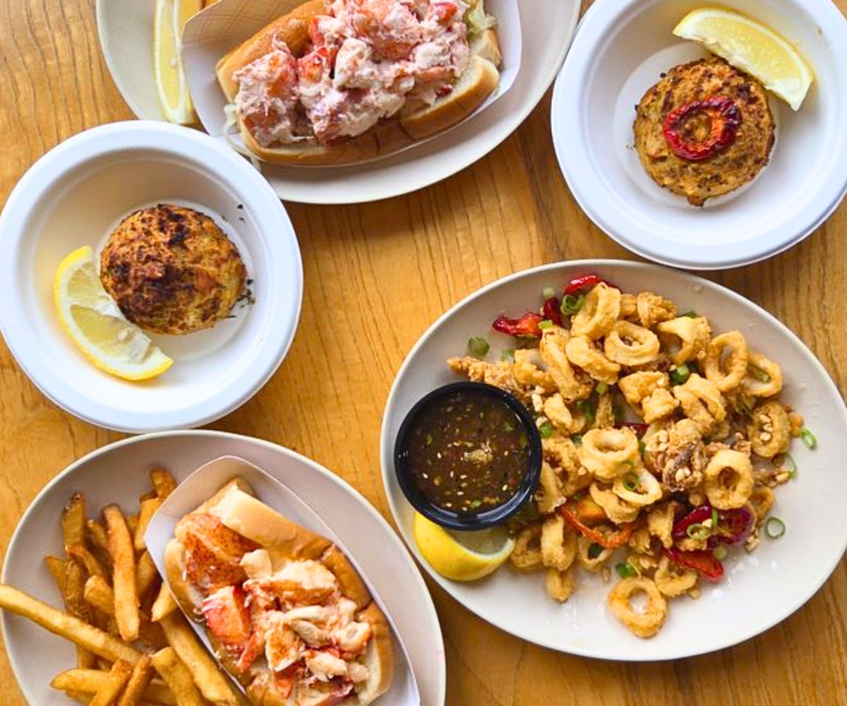 dishes at Anthony's Seafood in Middletown, Rhode Island