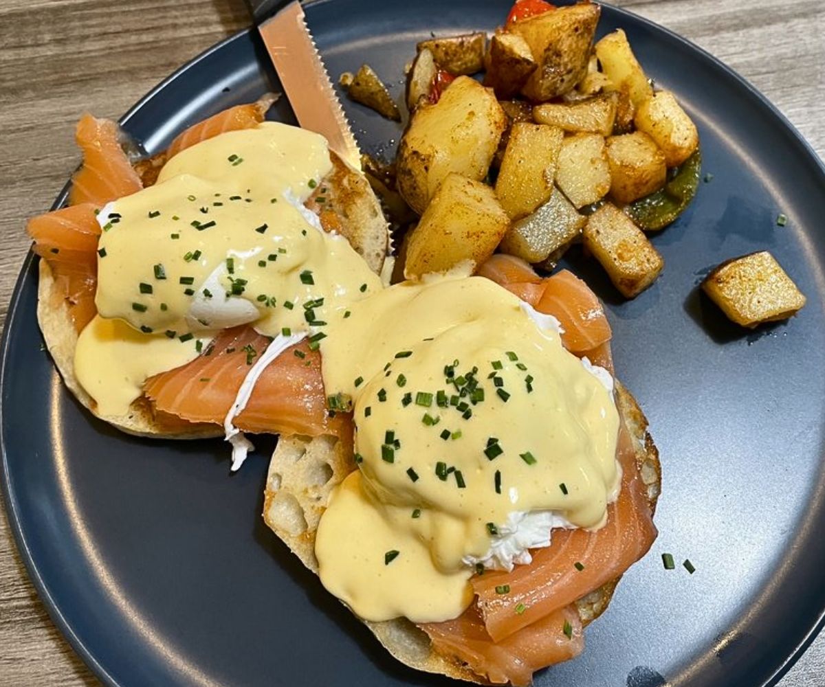 Smoked Salmon Benedict at Salt & Pepper in Prescott Valley, Arizona