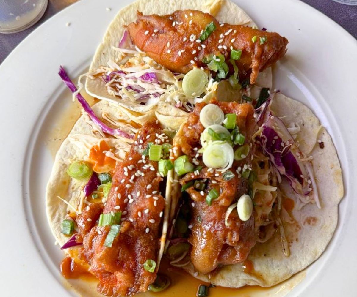 Crispy Salmon Tacos at Cadillac Cafe in Wasilla, Alaska
