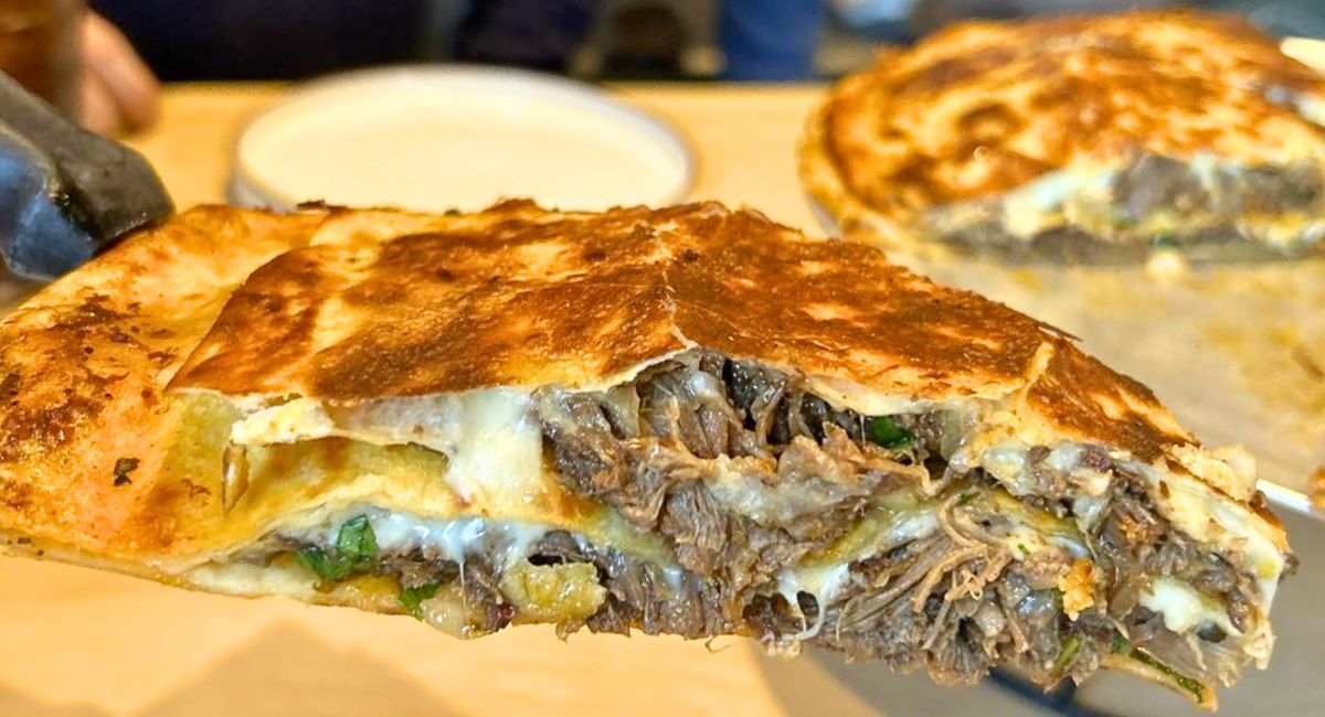 Birria Pizzadilla at Bravis in Shakopee, Minnesota