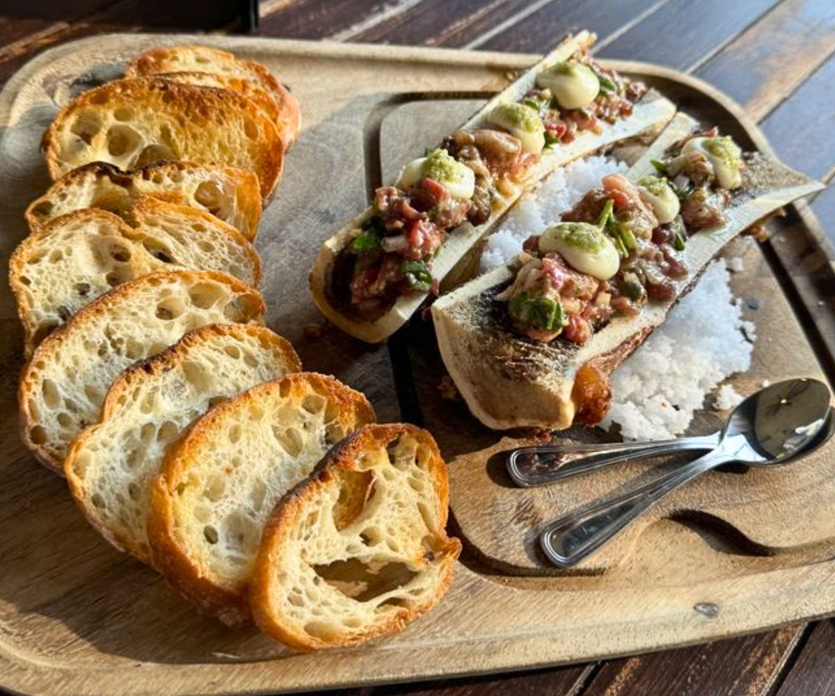 Bone marrow tartare at Calla in Lake Charles, Louisiana