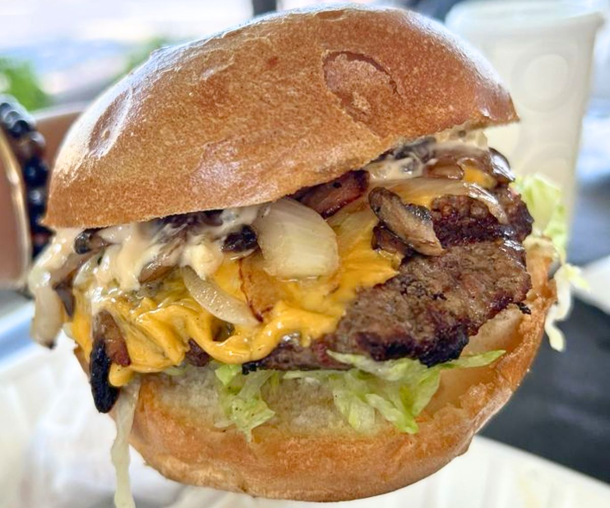 cheeseburger at Machado Burgers in Santa Rosa, California