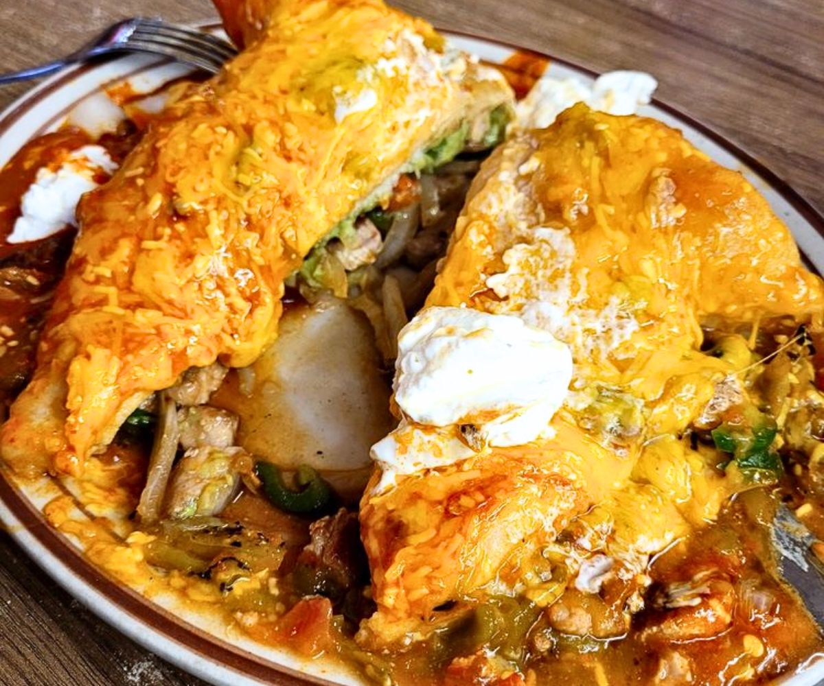 Cherelle's Choice Stuffed Sopapilla at Jerry's Cafe in Gallup, New Mexico