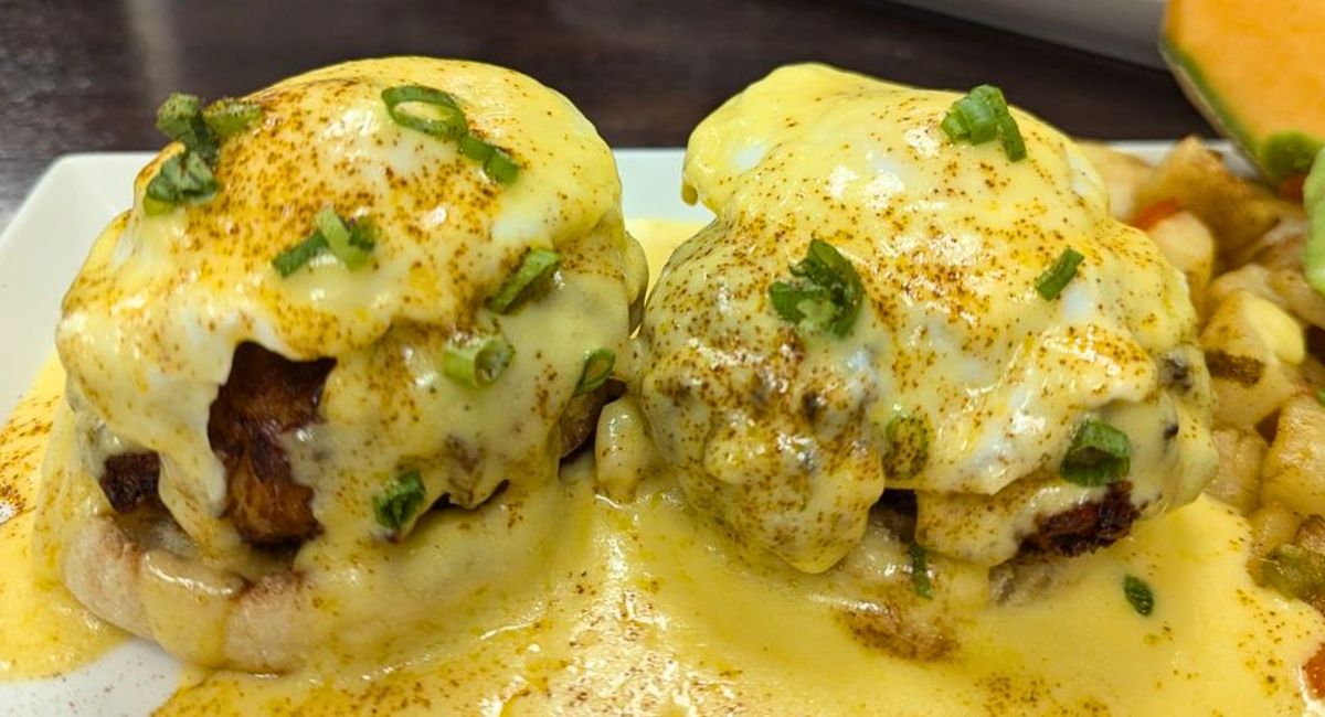 Seafood Benedict at Sparks Coffee Shop in Sparks, Nevada