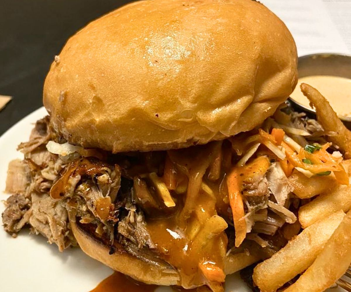 Pulled Pork Sandwich at Block 15 Brewing in Corvallis, Oregon