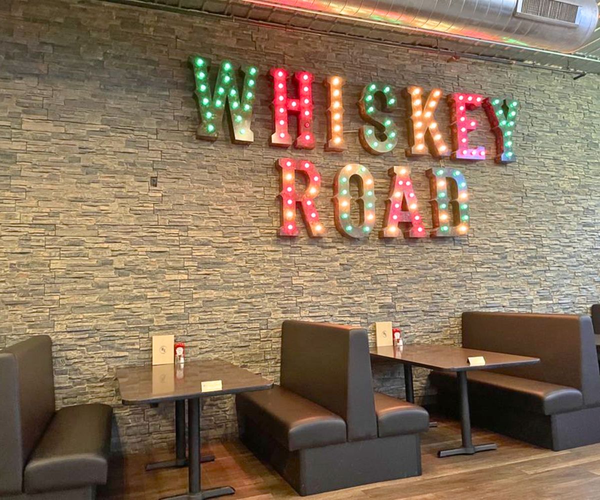 interior of Whiskey Road Tavern & Grill in Cedar Falls, IA