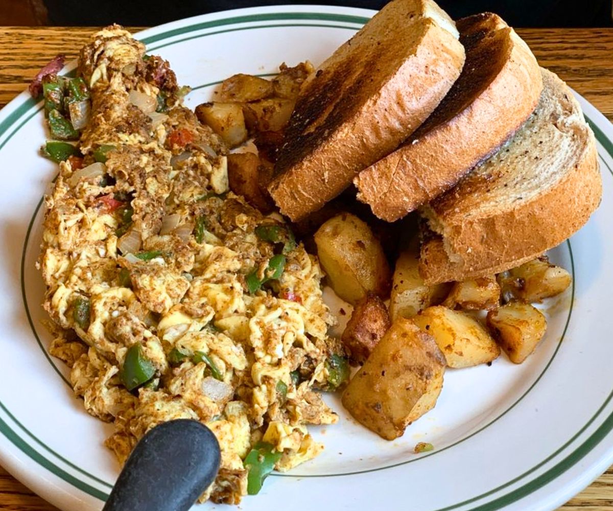 Cajun Skillet at Dot's Restaurant in Wilmington, Vermont