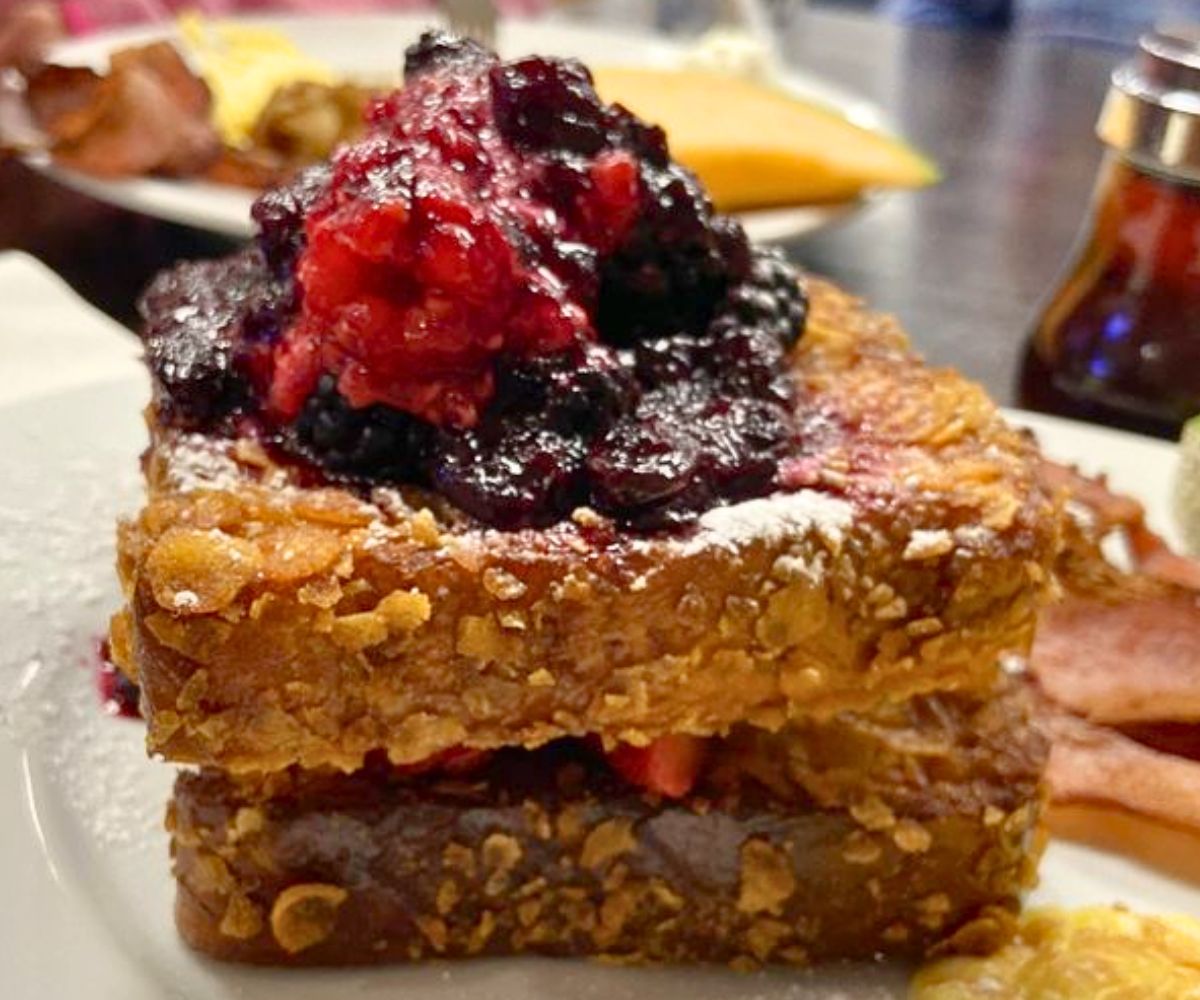 Special Crunch Berry French Toast at Sparks Coffee Shop in Sparks, Nevada