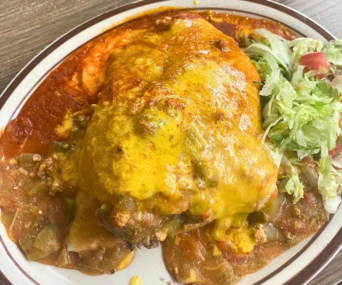 Stuffed Sopaipilla at Jerry's Cafe in Gallup, New Mexico