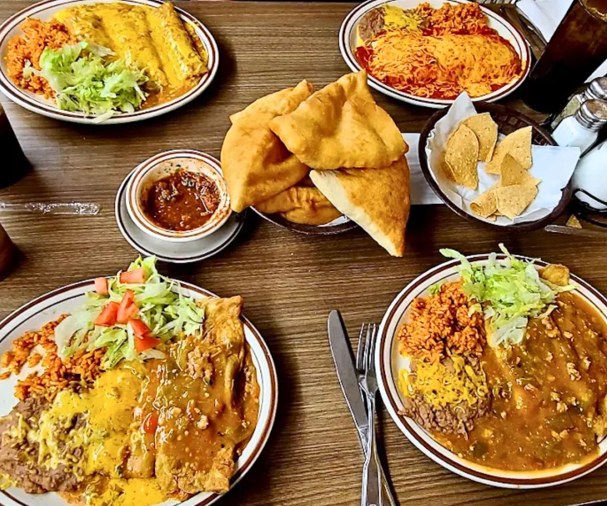dishes at Jerry's Cafe in Gallup, New Mexico