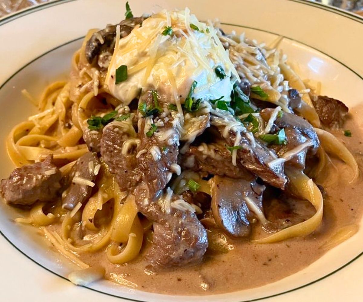Beef Stroganoff at Uptown Grill in Olympia, Washington
