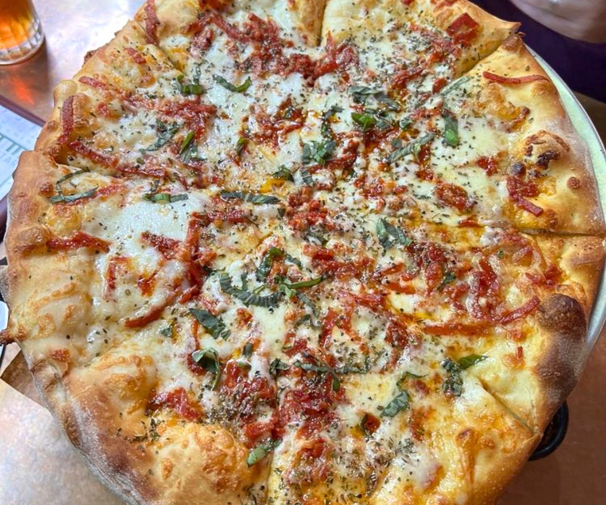 Hot Honey Pizza at SQZBX Brewery & Pizza in Hot Springs, Arkansas