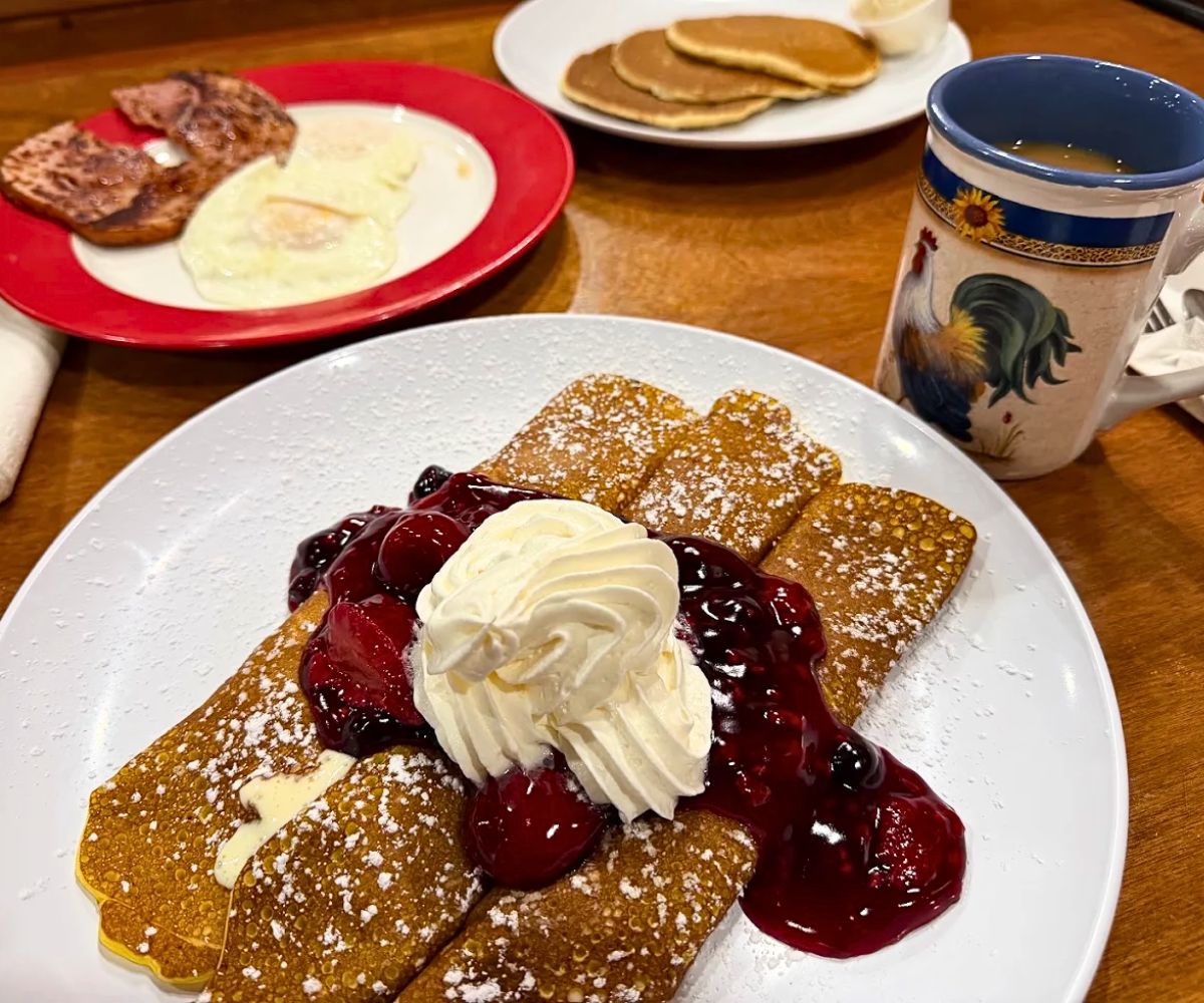 crepes at Sawyer's Farmhouse Breakfast in Pigeon Forge, TN