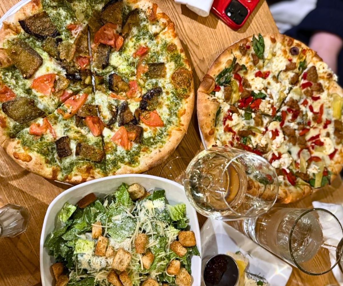 spread at Piecasso in Stowe, Vermont