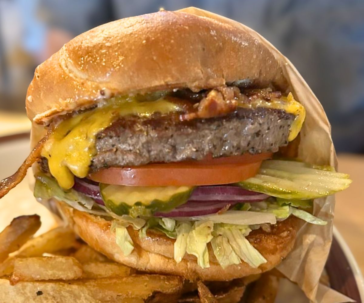 Bacon Cheddar Burger at Uptown Grill in Olympia, Washington