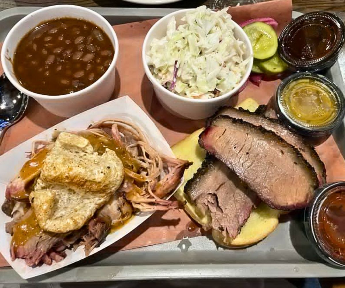 2 Meat Platter at 2 Jerks BBQ in Raynham, Massachustts