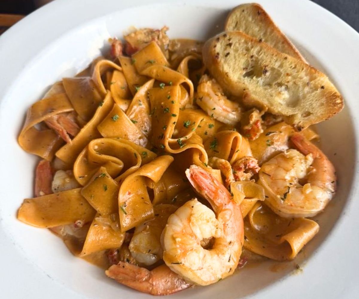 Shrimp Pontchartrain at Flying Mango in Des Moines, Iowa