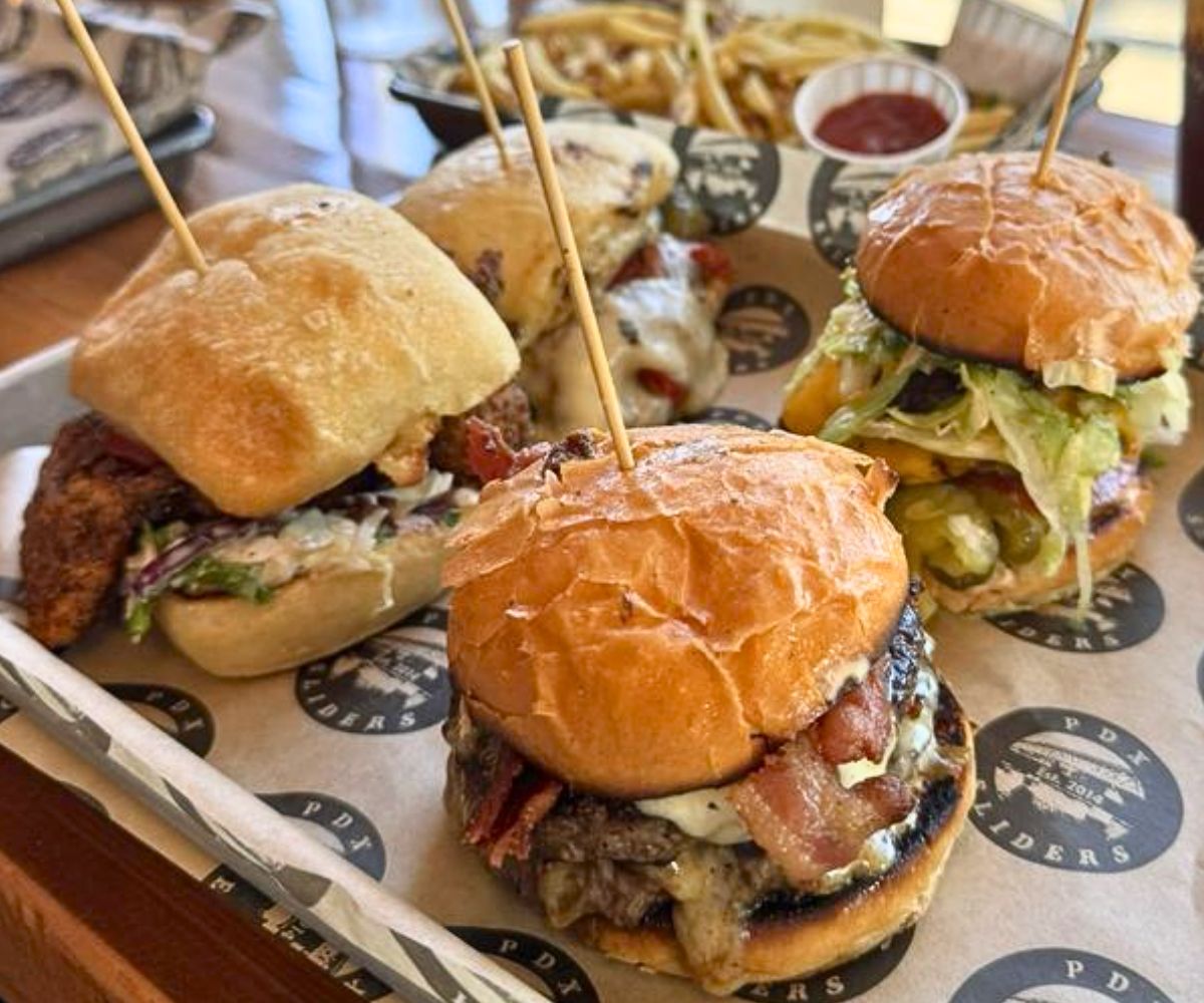 burgers at PDX Sliders in Portland, Oregon