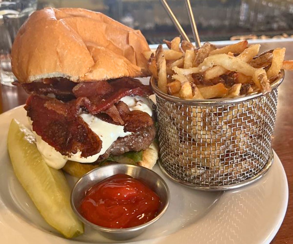 Beer Cheese Burger at Cowfish in Lander, WY