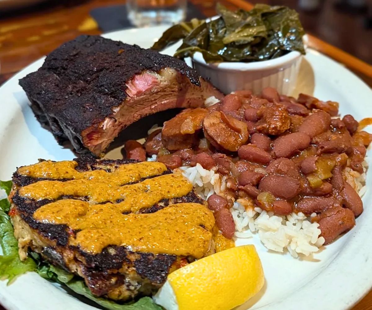 food at Flying Mango in Des Moines, Iowa