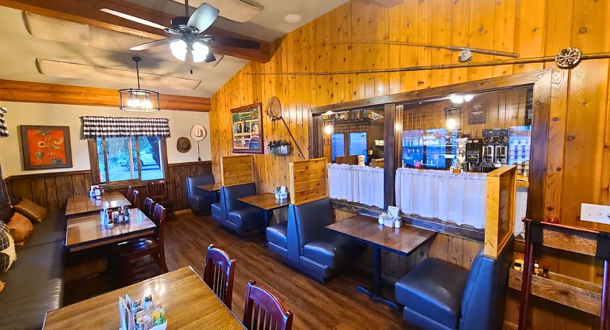 interior of Echo Lake Cafe in Bigfork, MT