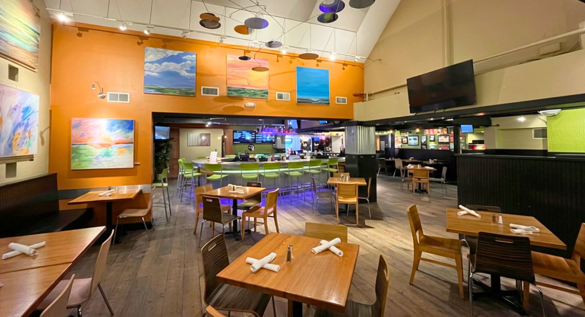 interior of Piecasso in Stowe, Vermont