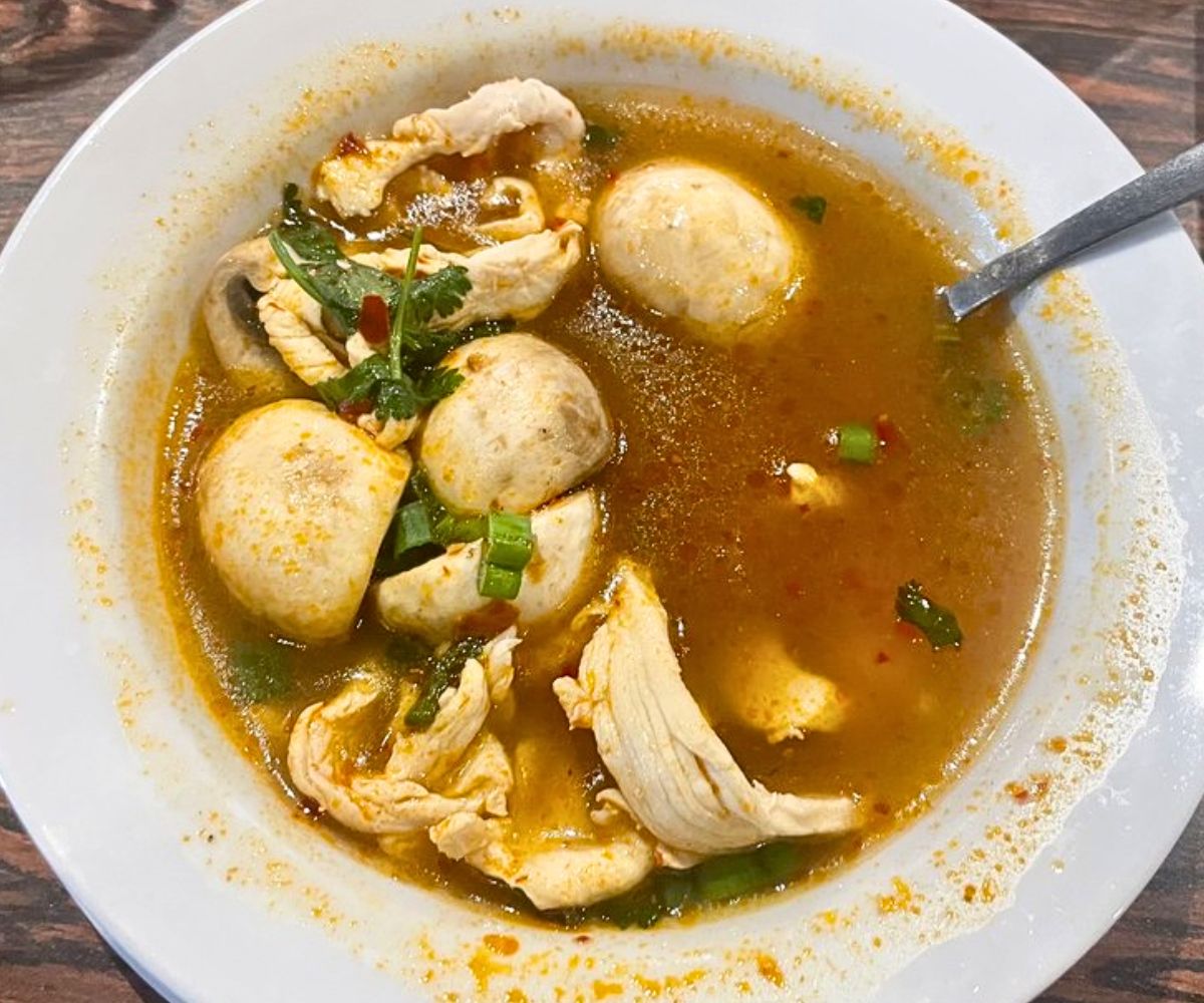 Chicken Tom Yum Soup at Thai Bistro in Lawton, Oklahoma