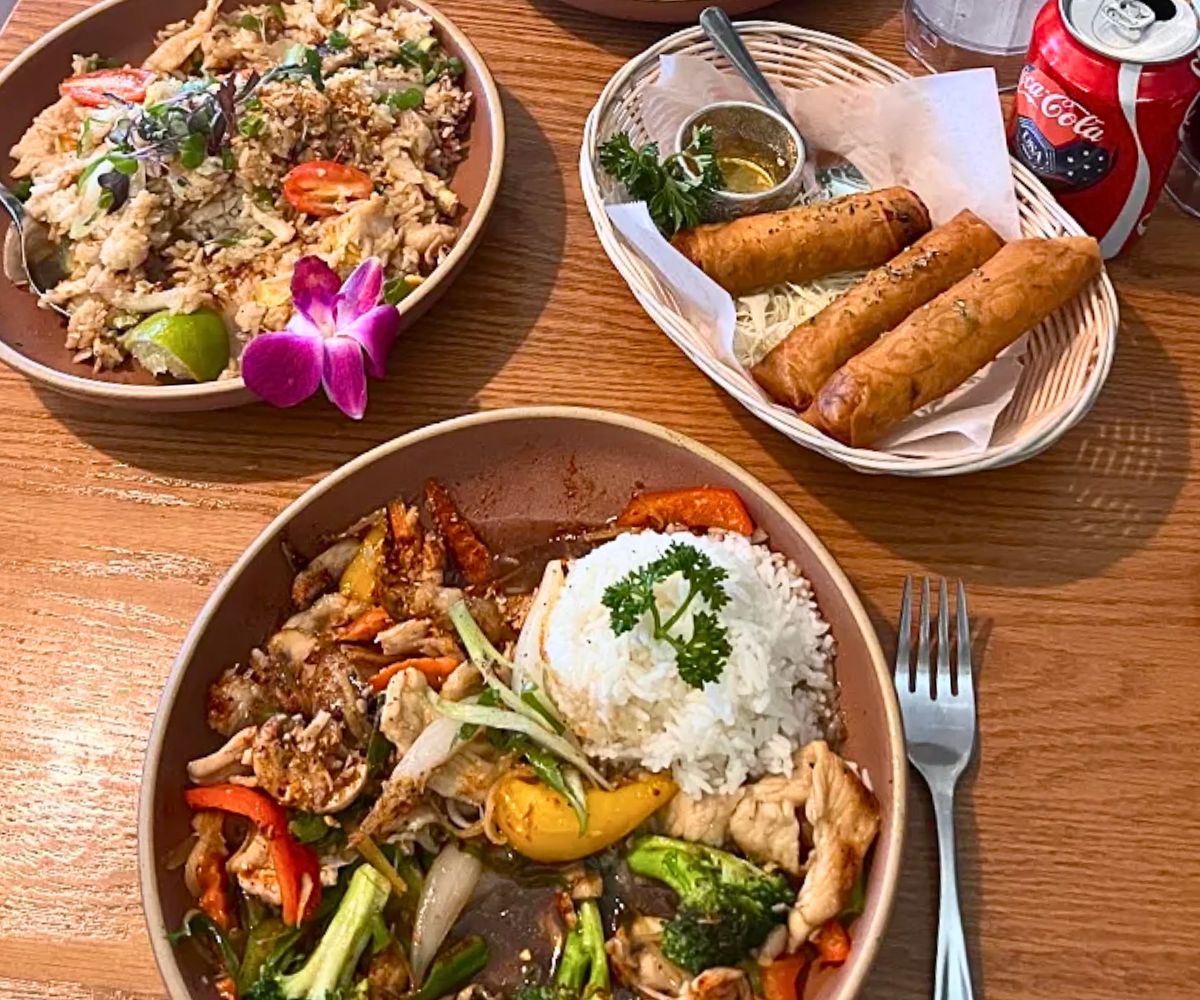 spread at Pailin Thai Cuisine in Moore, OK