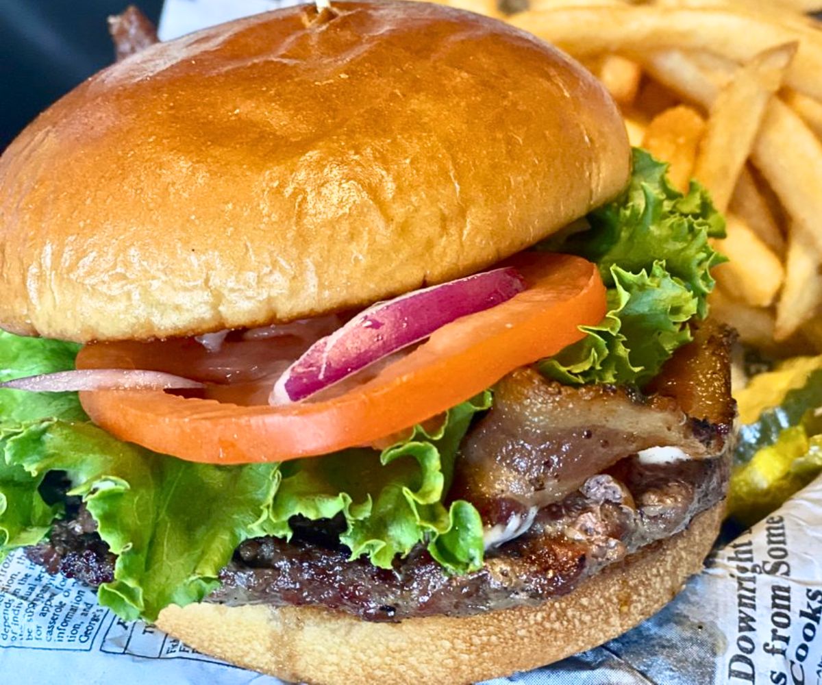 Old Town Burger at Skagway Brewing Company in Skagway, Alaska
