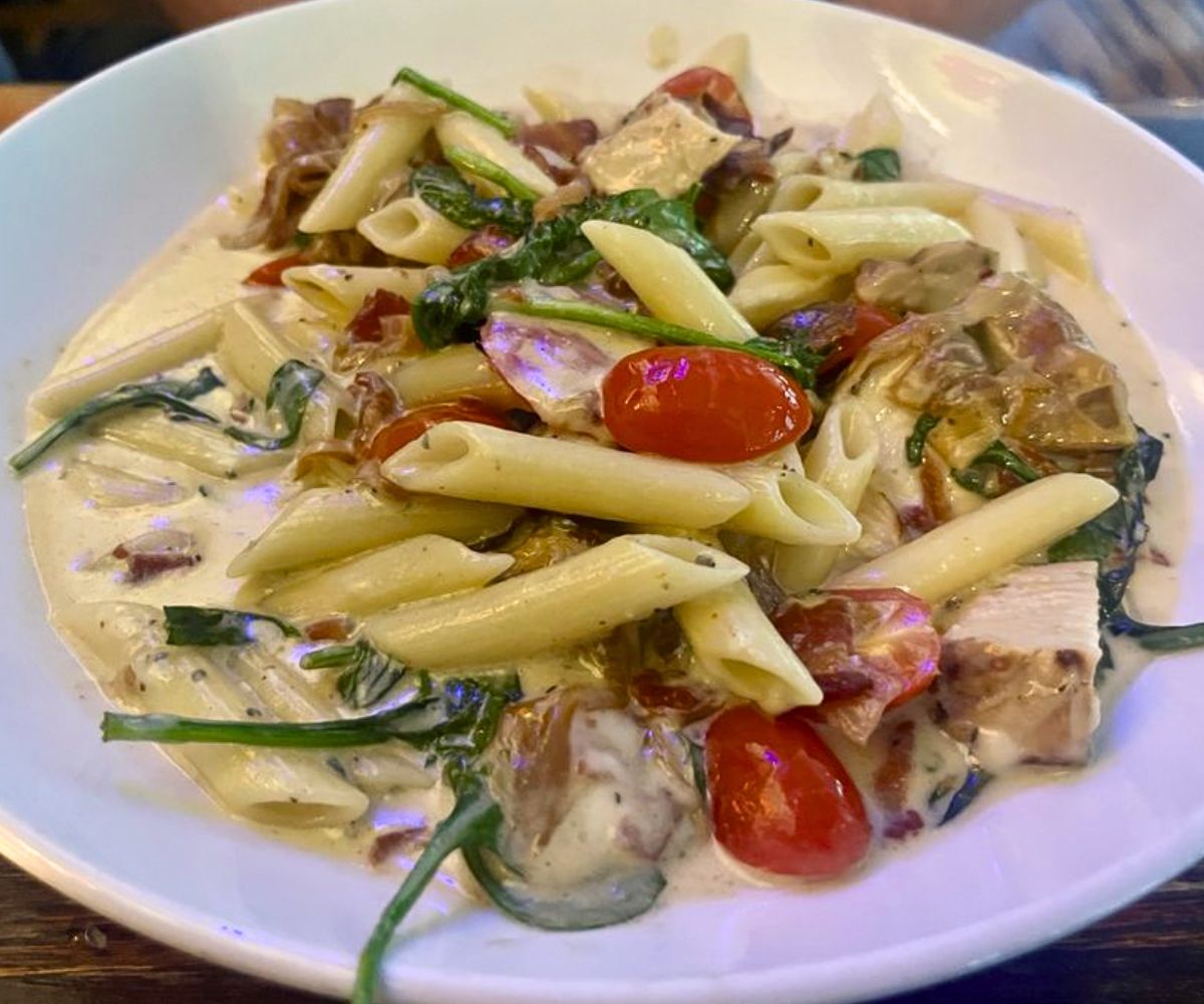 gorgonzola pasta at Local Flavor Cafe in Eureka Springs, AR