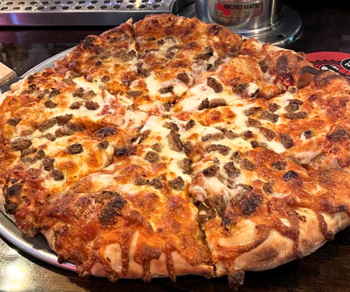 The Mosaic Pizza at Hop Station Craft Bar in Mishawaka, Indiana