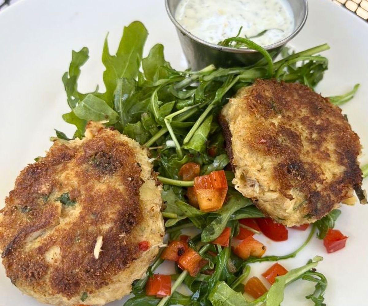 crab cakes at Local Flavor Cafe in Eureka Springs, Arkansas