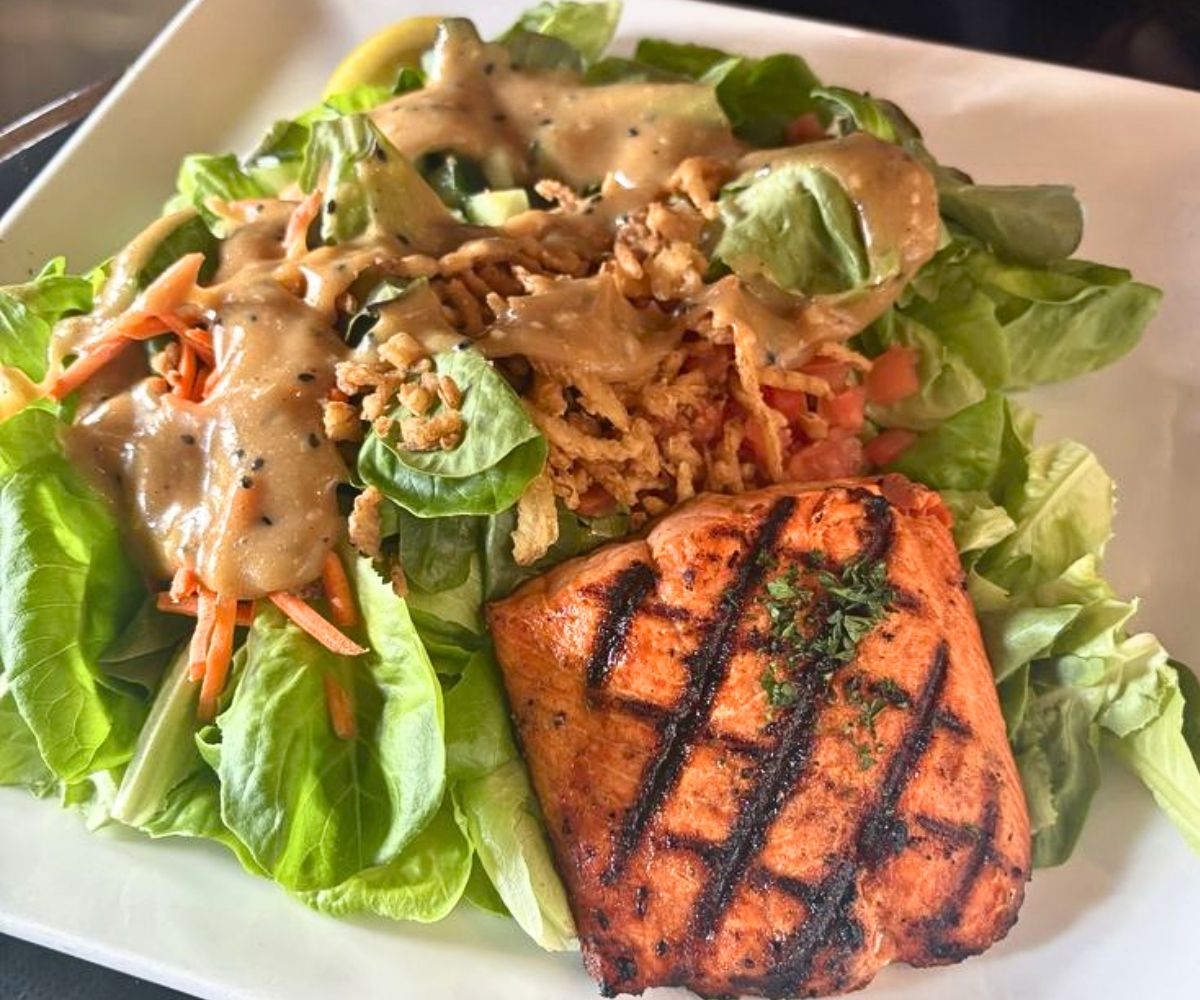 Sesame Salmon Salad at Skagway Brewing Company in Skagway, AK