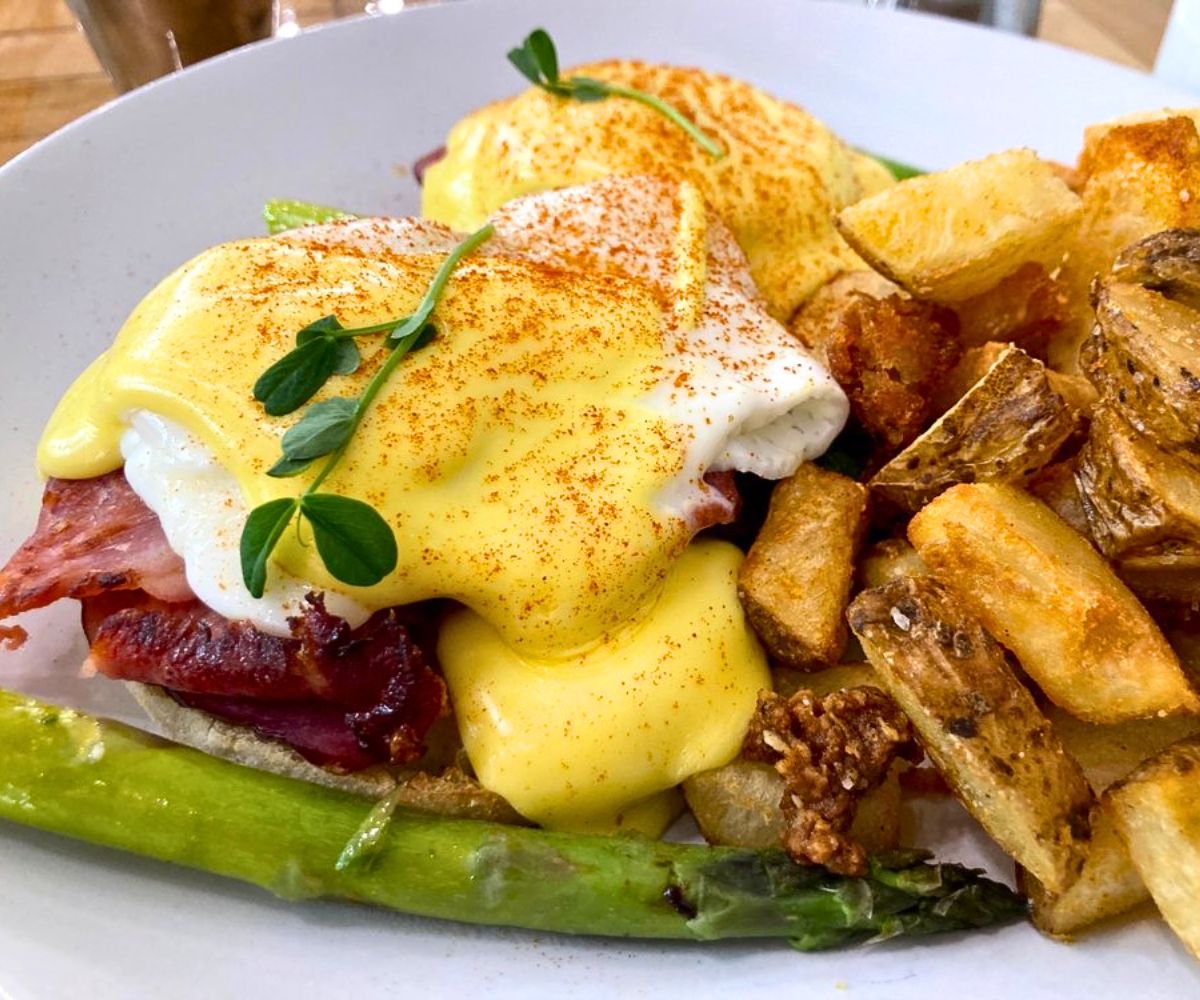Eggs Benedict at The Early Bird Eatery in South Bend, IN