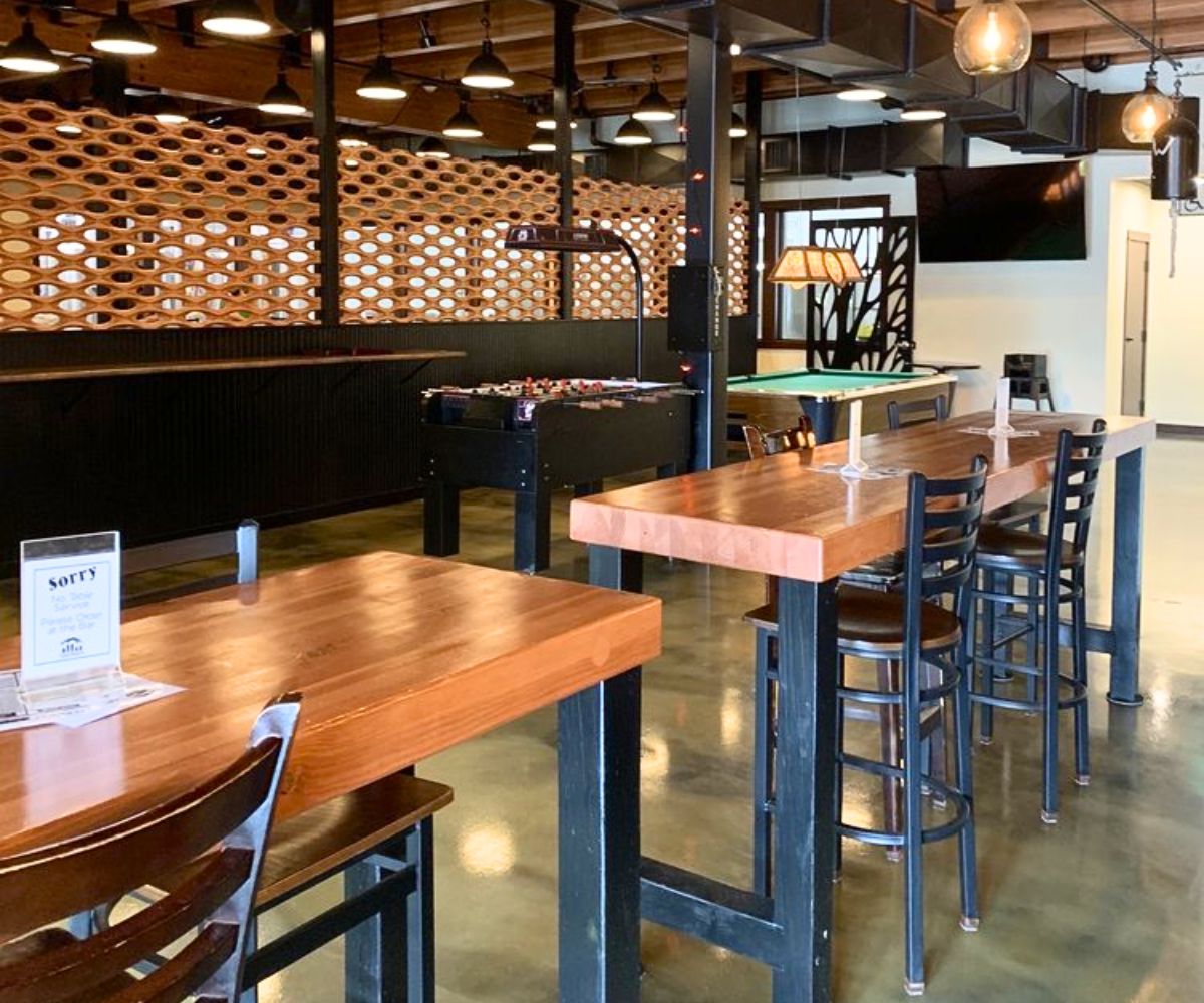 interior of Skagway Brewing Company in Skagway, AK