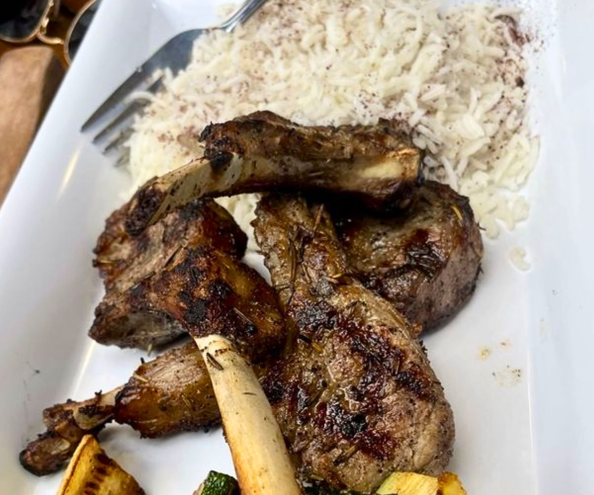 French Rack of Lamb at Olive On Main in Laurel, Maryland