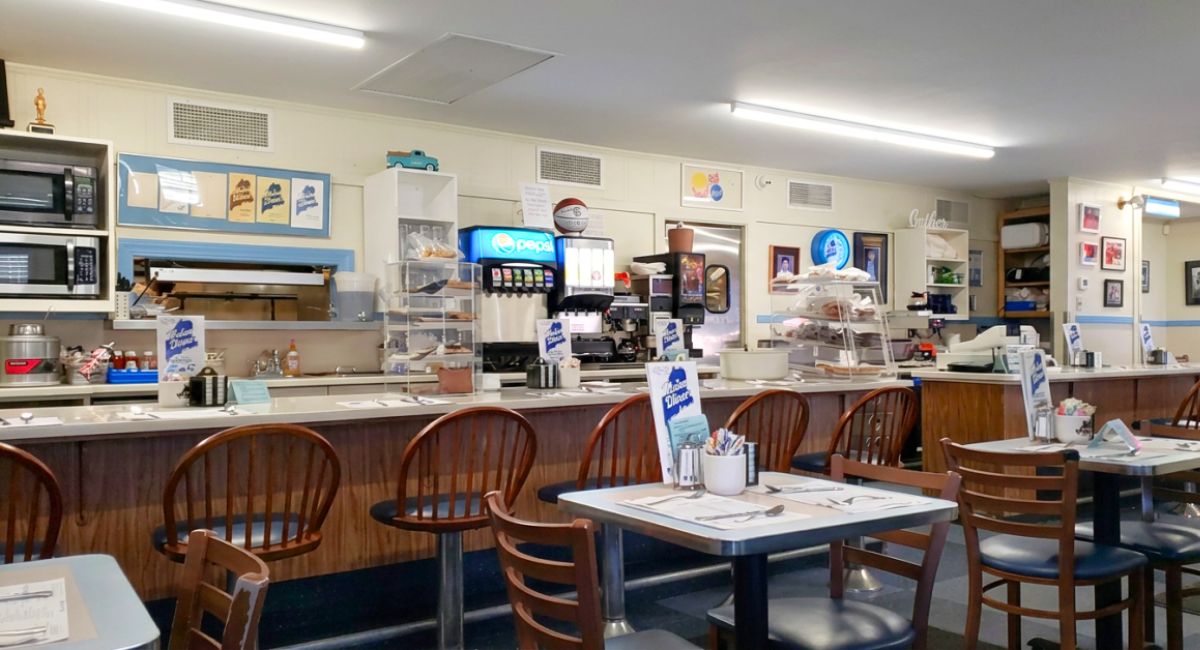 interior of Maine Diner in Wells, ME