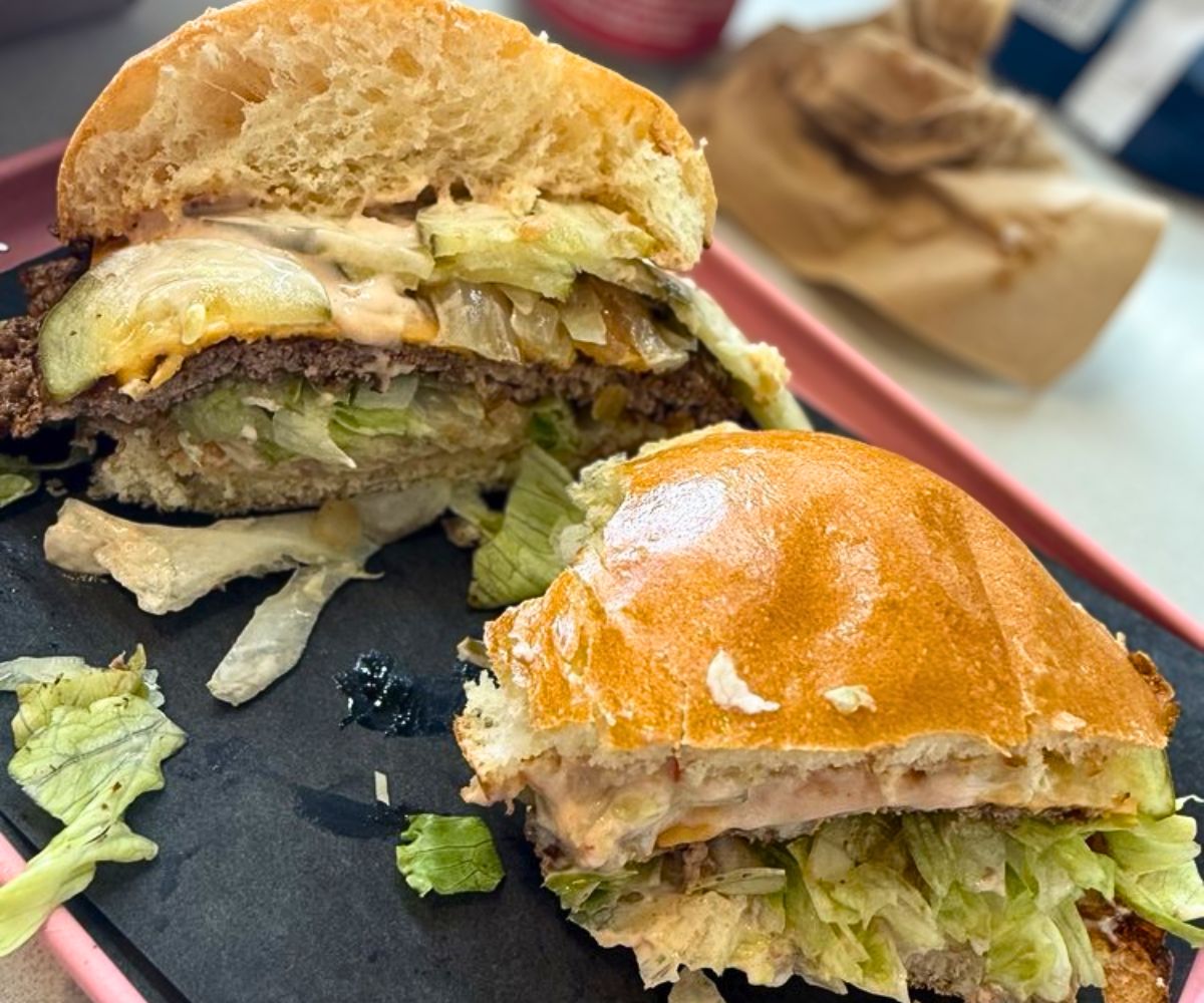 Proper burger at Oakwood Proper Burgers in Traverse City, Michigan