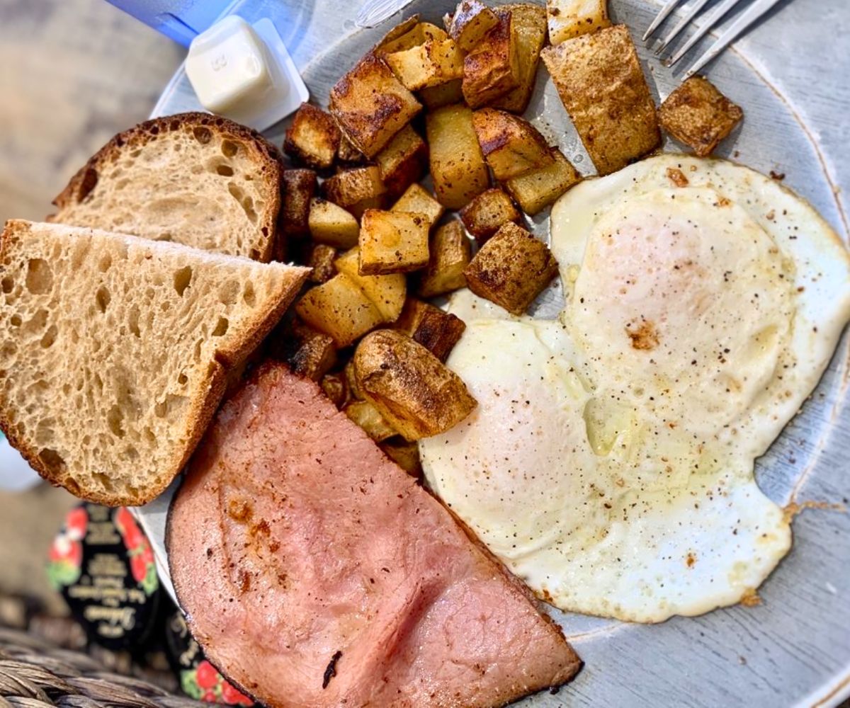 Sunrise at Mooney's Platter at Mon Vert Cafe in Woodstock, VT