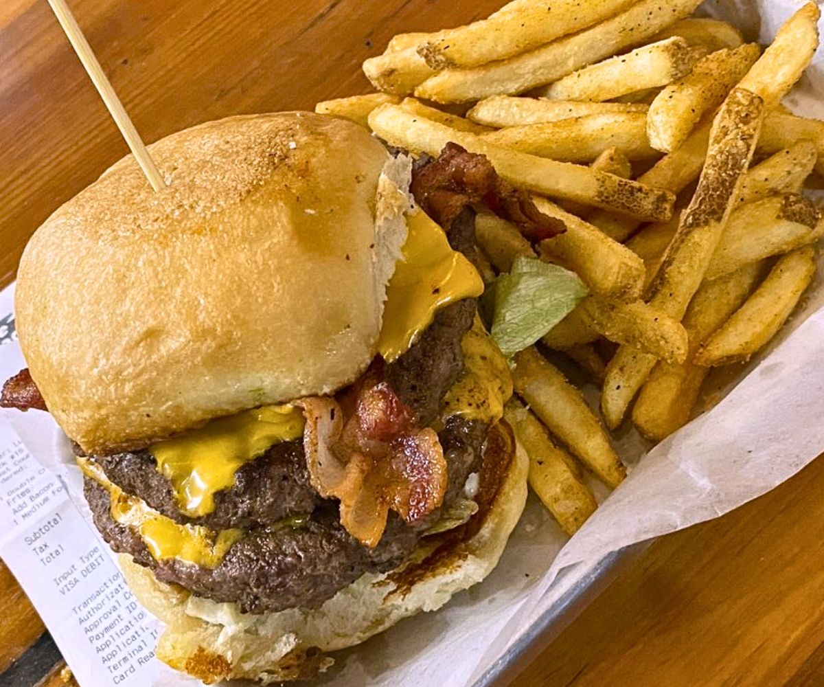 Double Bacon Cheeseburger at The Shack in San Antonio, TX