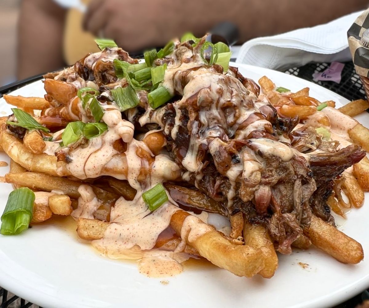 Loaded Pulled Pork Fries at The Rabbit Hole Gastropub in Harpers Ferry, West Virginia