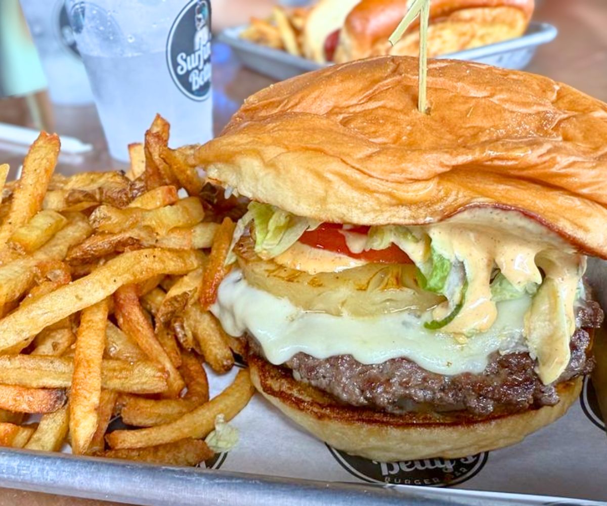 Maui Burger at Surfin' Betty's Burger Bar in Ocean City, MD