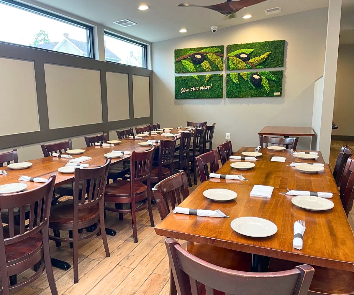 interior of Olive On Main in Laurel, Maryland