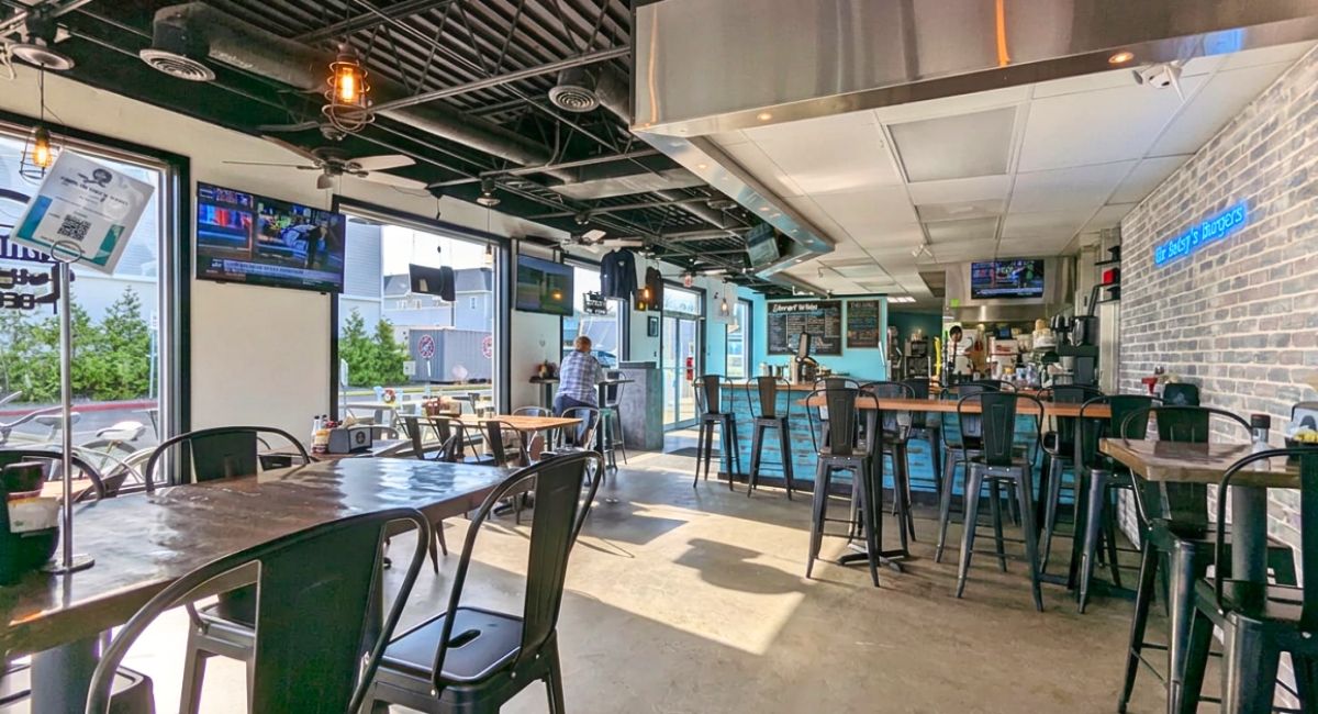 interior of Surfin' Betty's Burger Bar in Ocean City, MD