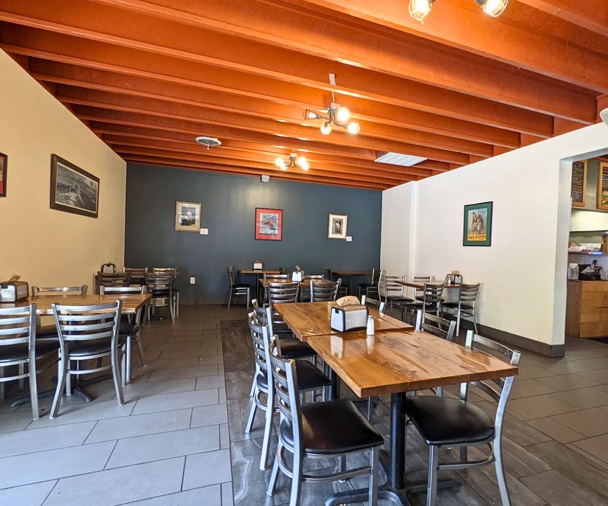 interior of Hall of Flame Burgers in Ruidoso, New Mexico
